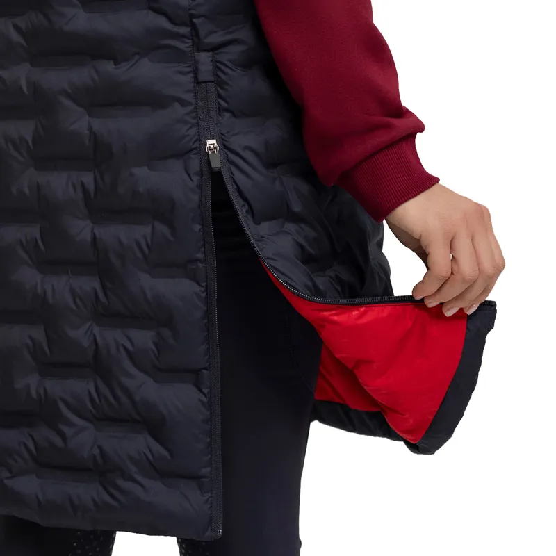 Tommy Hilfiger Maine Ladies Long Puffer Gilet - Desert Sky-2