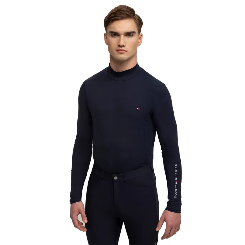 Tommy Hilfiger Phoenix High Neck Mens Base Layer - Desert Sky