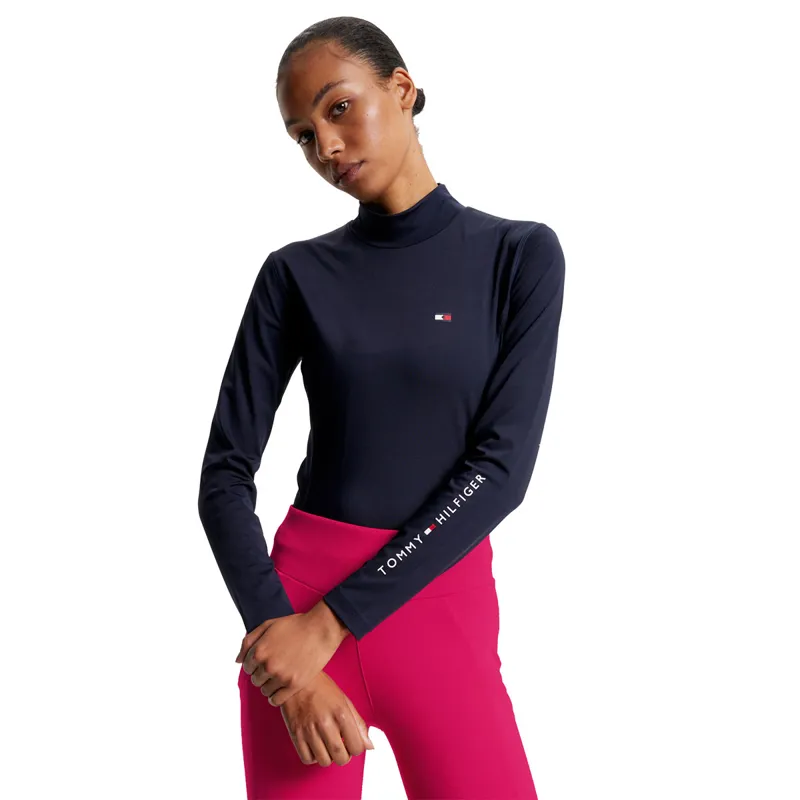 Tommy Hilfiger Virginia High Neck Ladies Base Layer - Desert Sky