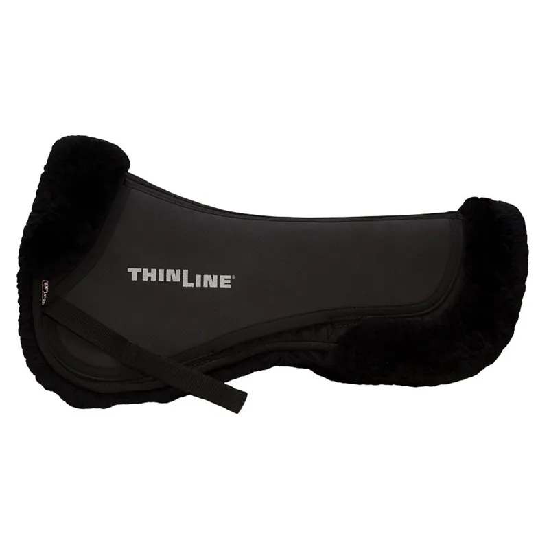 ThinLine Full Sheepskin Comfort Half Pad - Black