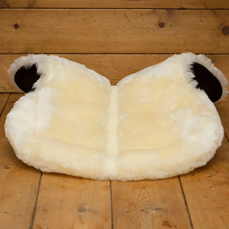 ThinLine Full Sheepskin Comfort Half Pad - Black/Natural-1