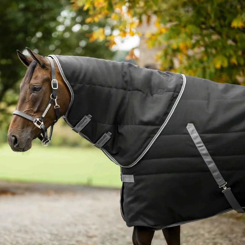 Rambo 400g Stable Rug - Black/Thunderstorm Grey/Silver-3
