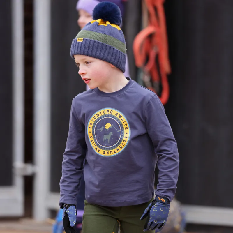 Tikaboo Junior Long Sleeve Tee - Navy-2