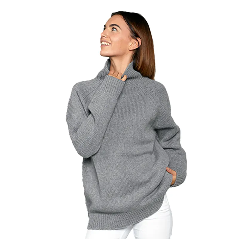 Toggi Ainsworth Ladies Knitted Slouchy Sweater - Grey-3