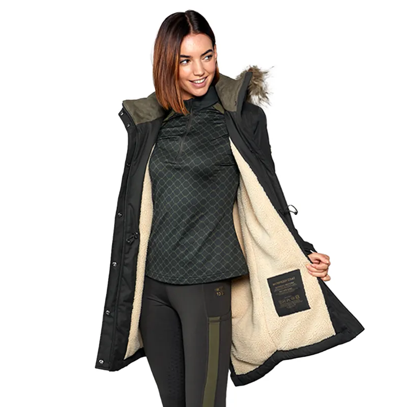 Toggi Barnes Ladies Waterproof Winter Walking Coat - Dark Green-2