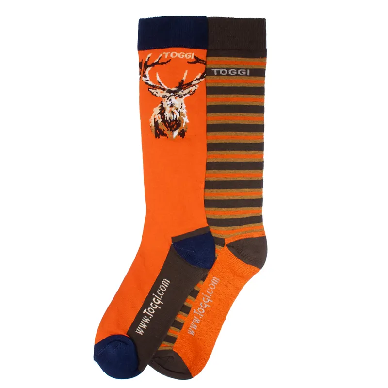Toggi Gilman Mens Socks 2 Pack - Pumpkin