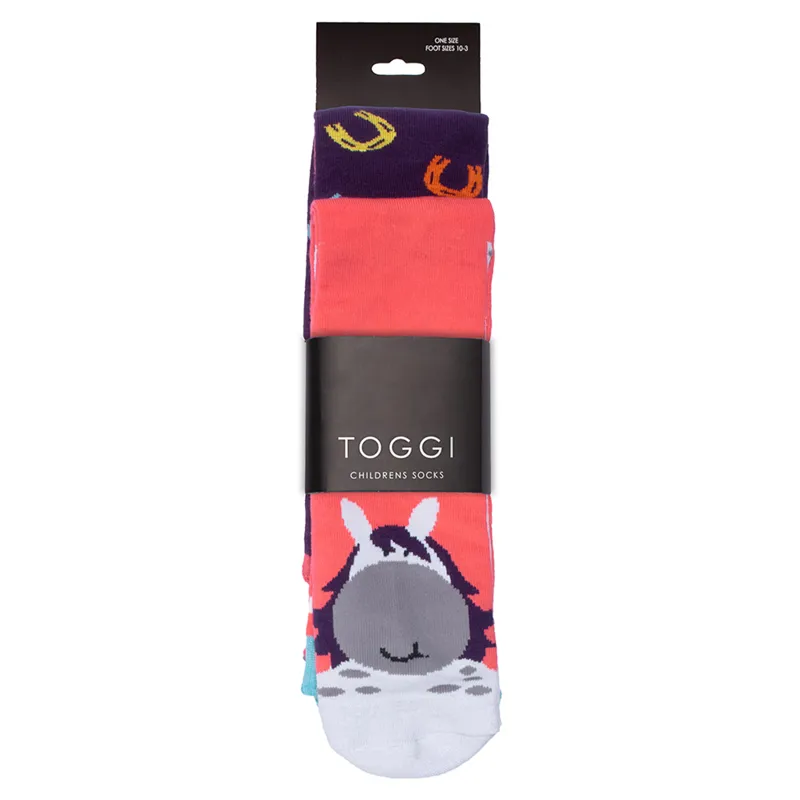 Toggi Kara Junior Socks 2 Pack - Pink/Purple-1