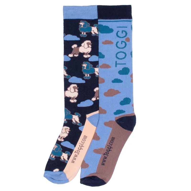 Toggi Rhonda Ladies Bamboo Socks 2 Pack - Navy/Sky Blue