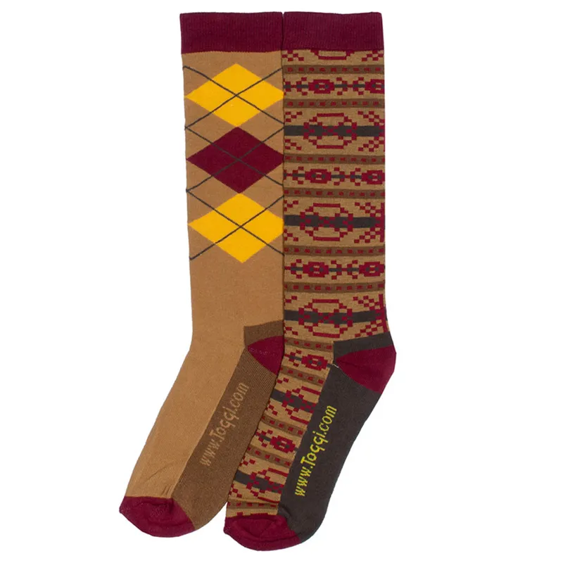 Toggi Theo Mens Bamboo Socks 2 Pack - Sienna/Sand