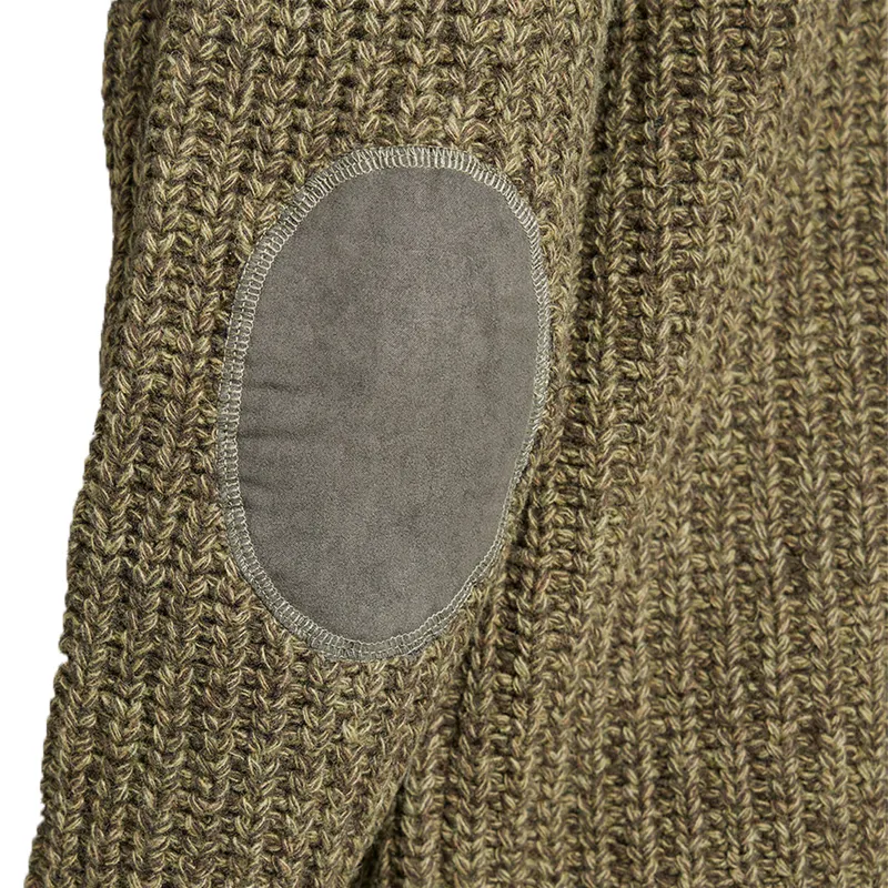 Toggi Wessex Mens Chunky Knitted Zip Neck Sweater - Olive Green-4