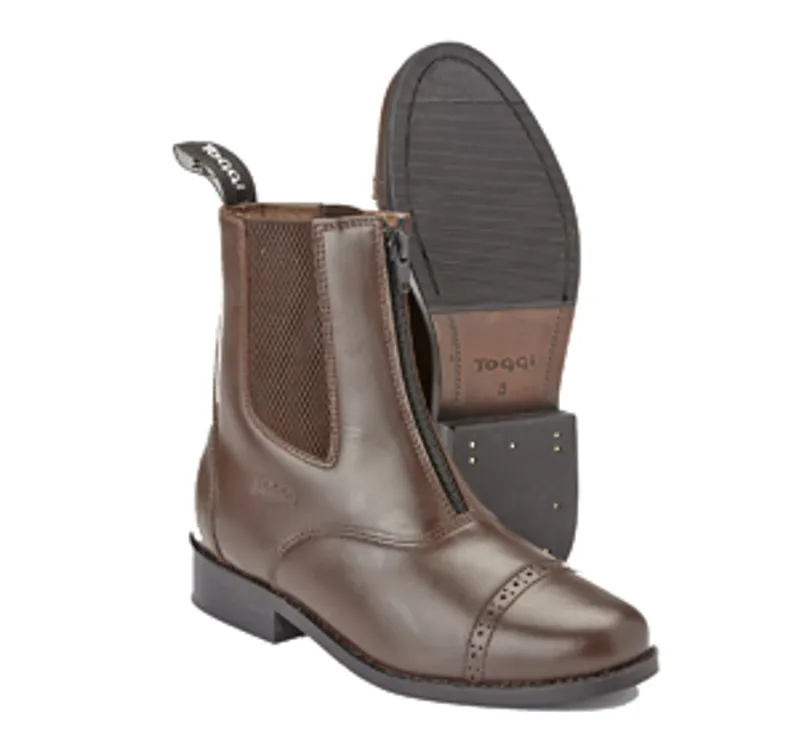 Toggi Augusta Jodhpur Boot with Zip - Brown-1