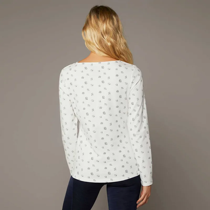 Toggi Poochy Long Sleeve Ladies T-Shirt - Navy Print-1