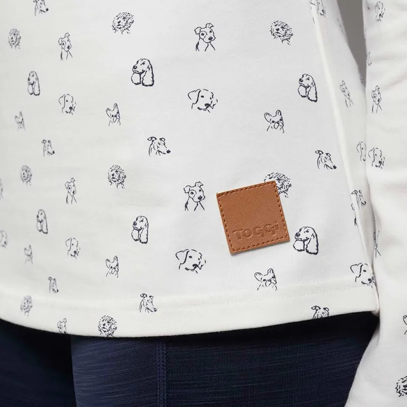 Toggi Poochy Long Sleeve Ladies T-Shirt - Navy Print-2