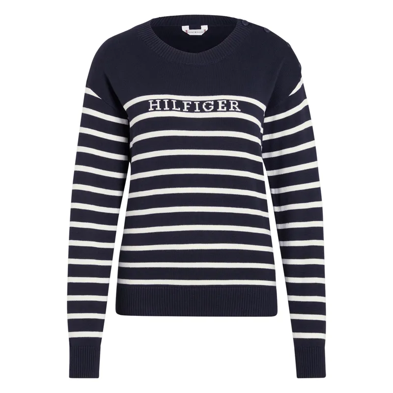 Tommy Hilfiger Fairfield Ladies Stripe Sweatshirt - Desert Sky-4