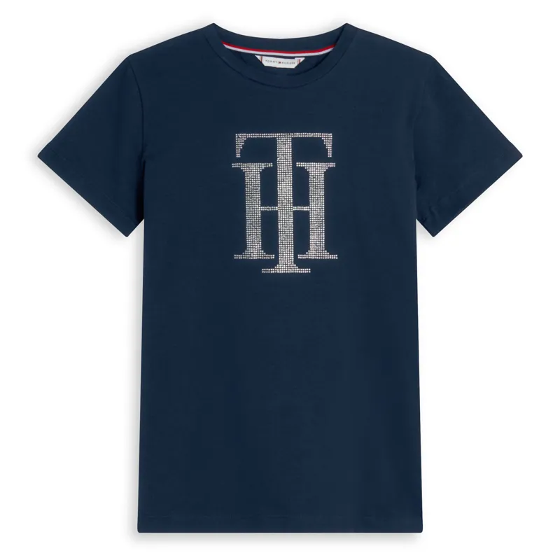 Tommy Hilfiger TH Rhinestone Ladies T-Shirt - Desert Sky-3