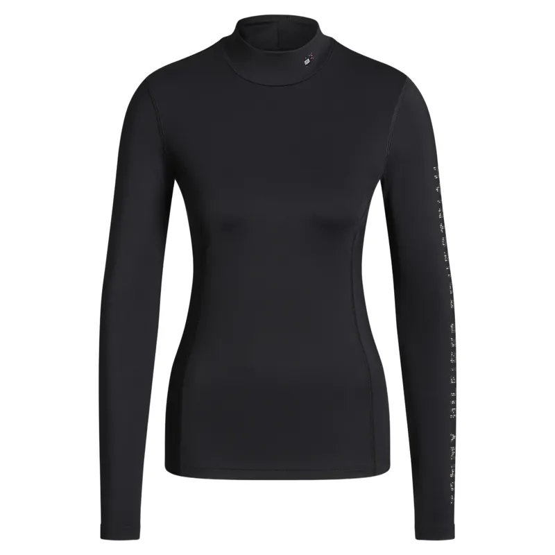 Tommy Hilfiger Amelie Womens Rhinestone High Neck Base Layer - Black-1