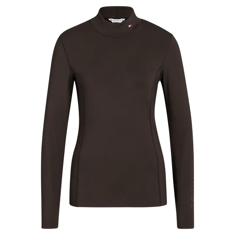 Tommy Hilfiger Ava Womens High Neck Base Layer -  Cacao-1