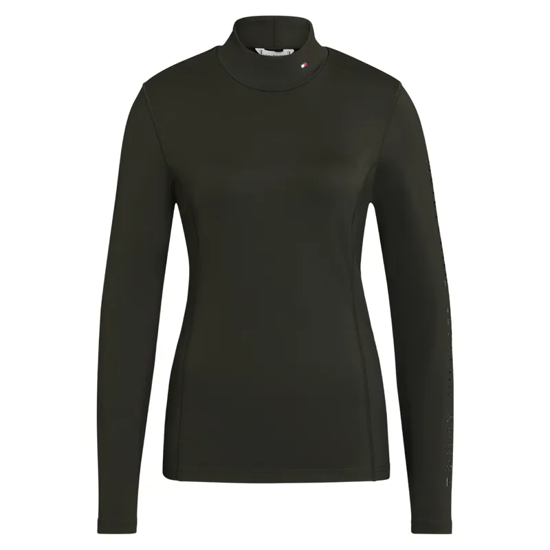 Tommy Hilfiger Ava Womens High Neck Base Layer - Pine-1