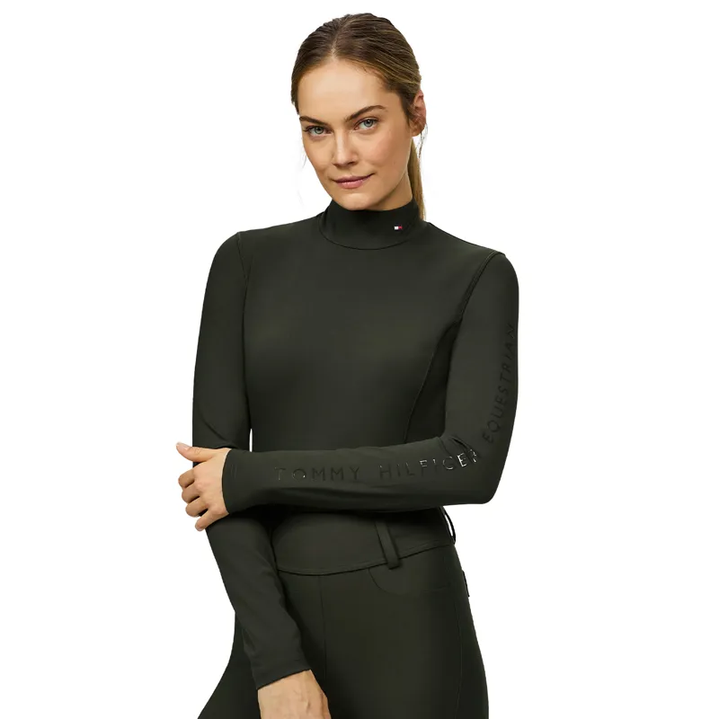Tommy Hilfiger Ava Womens High Neck Base Layer - Pine-3