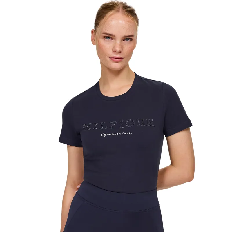 Tommy Hilfiger Belmont Ladies Rhinestone T-Shirt - Desert Sky