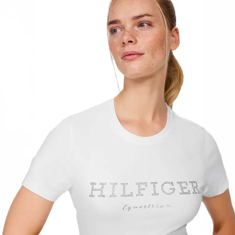 Tommy Hilfiger Belmont Ladies Rhinestone T-Shirt - Optic White-3