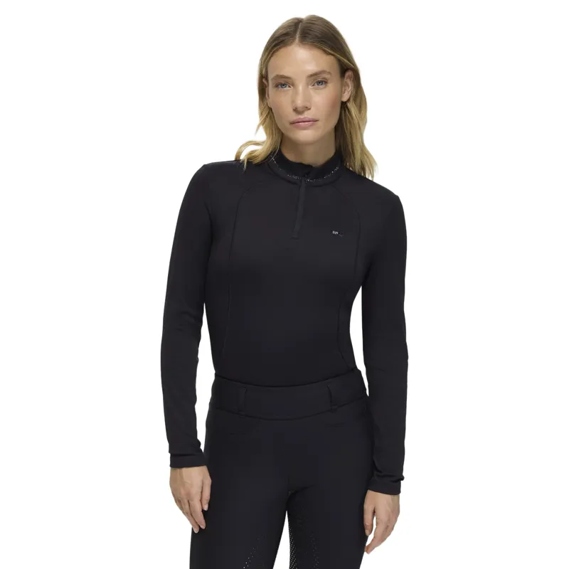 Tommy Hilfiger Cady Womens Rhinestone Training Top - Black