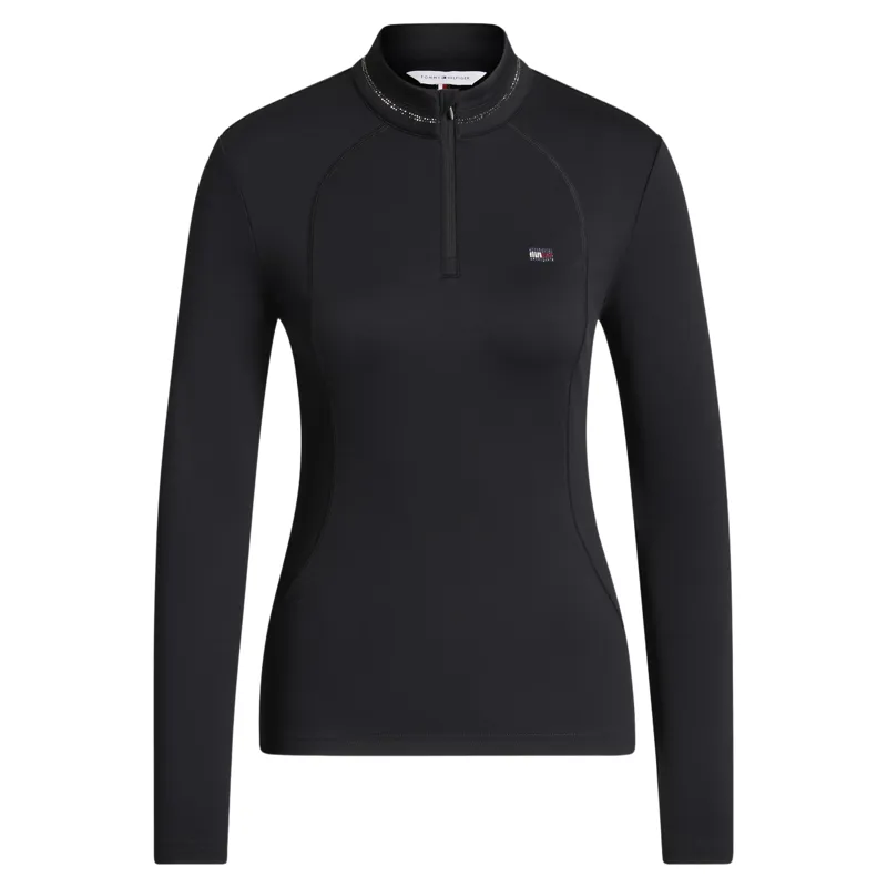 Tommy Hilfiger Cady Womens Rhinestone Training Top - Black-1