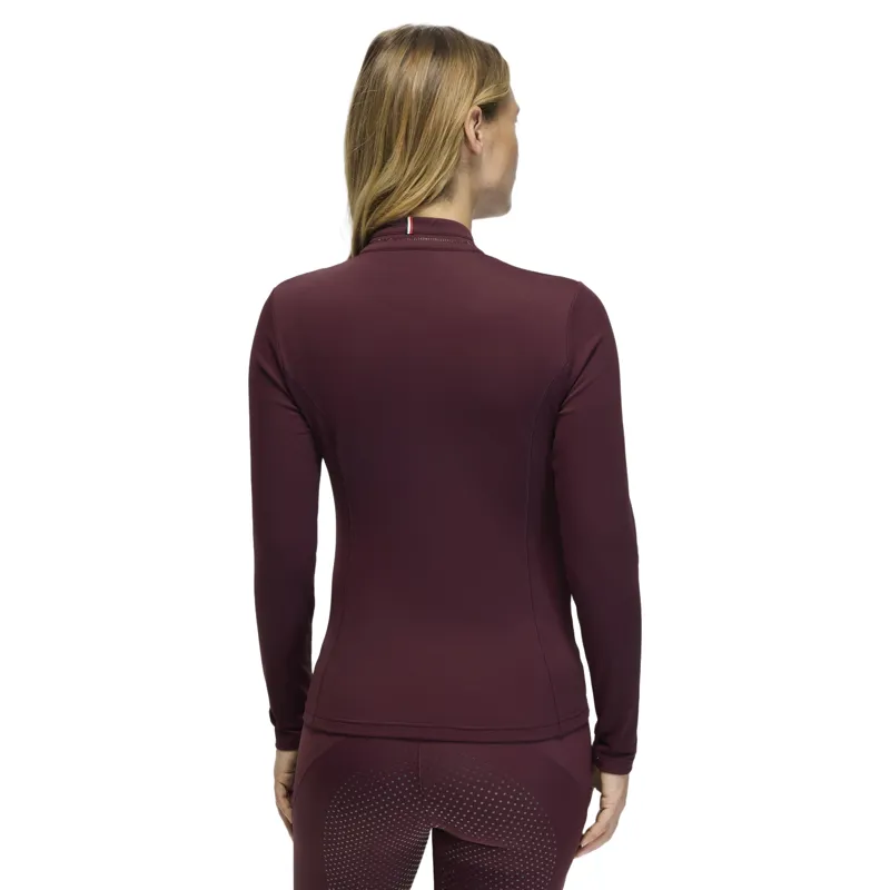 Tommy Hilfiger Cady Womens Rhinestone Training Top - Deep Burgundy-3