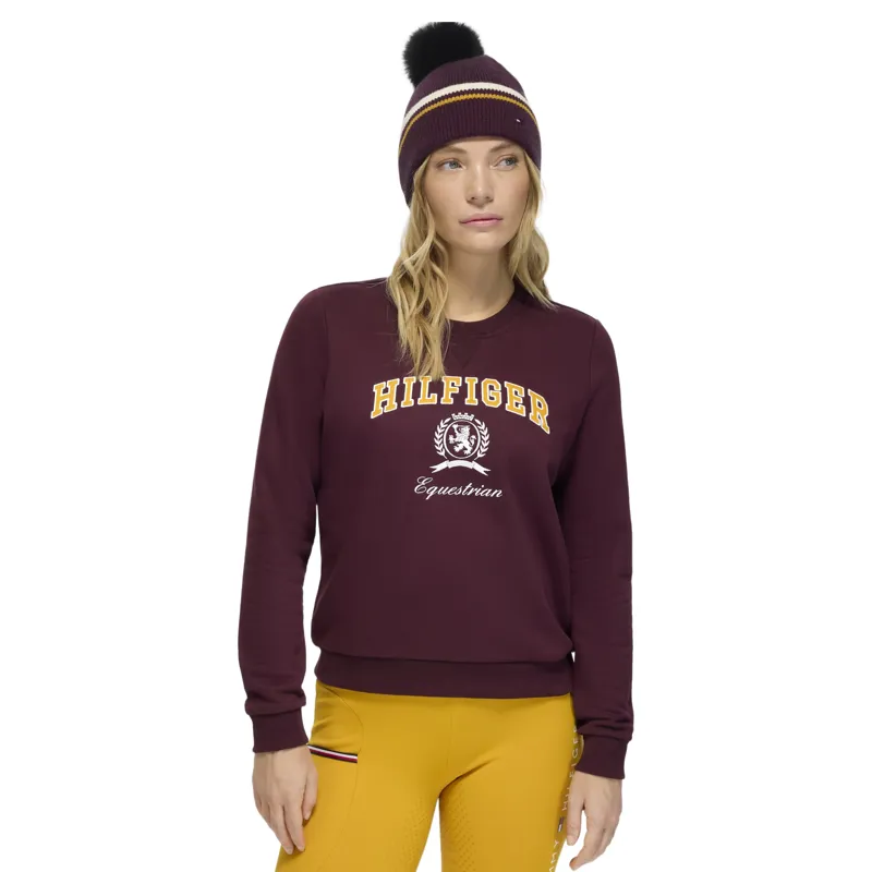 Tommy Hilfiger Campus Womens Sweatshirt - Deep Burgundy Pre-Order