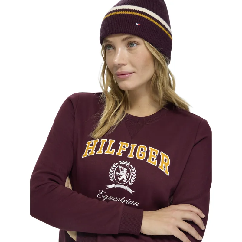 Tommy Hilfiger Campus Womens Sweatshirt - Deep Burgundy Pre-Order-2