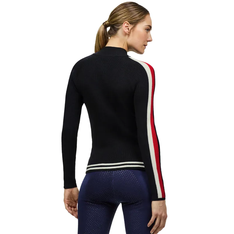 Tommy Hilfiger Carol Womens 1/4 Zip Riding Sweater - Desert Sky-1