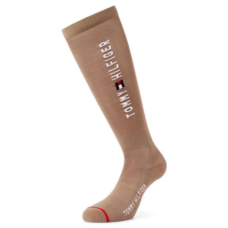 Tommy Hilfiger Clifton Unisex Riding Socks - Taupe