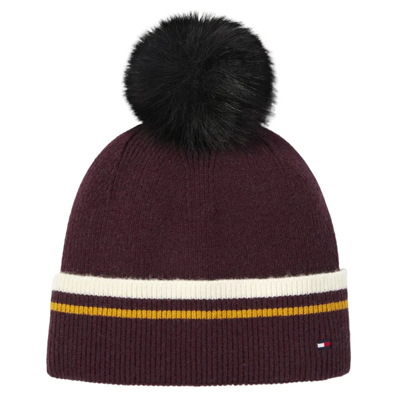 Tommy Hilfiger Dean Pompom Beanie - Deep Burgundy
