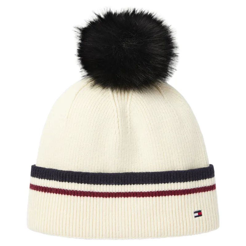 Tommy Hilfiger Dean Pompom Beanie - Ecru-1