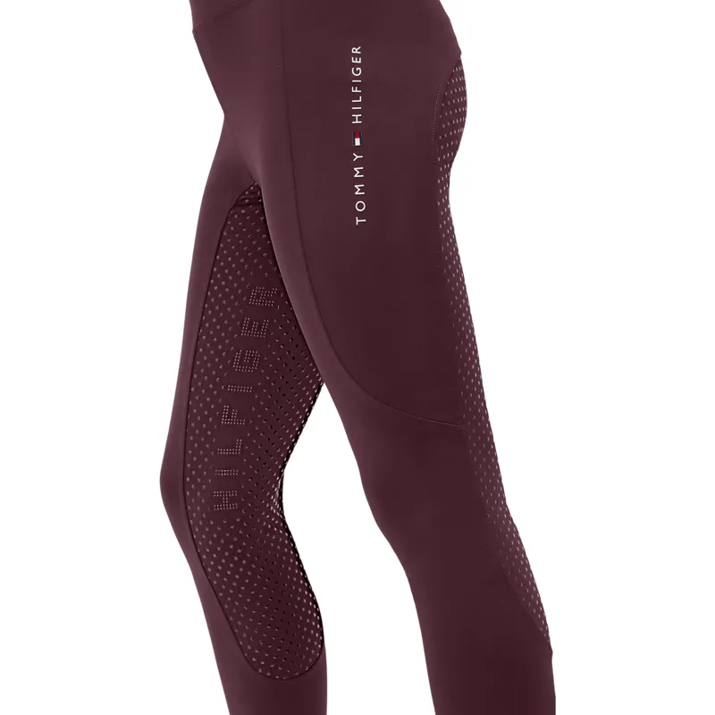 Tommy Hilfiger Devon Junior Full Grip Riding Tights -  Deep Burgundy Pre-Order-6