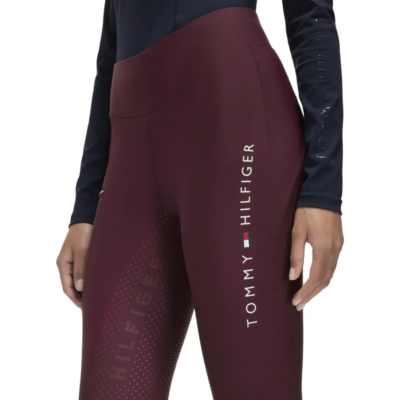 Tommy Hilfiger Elmira Womens Full Grip Riding Tights - Deep Burgundy Pre-Order-1