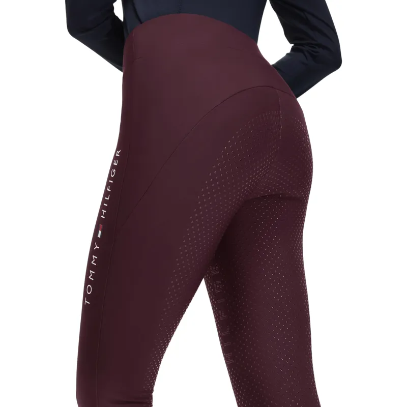 Tommy Hilfiger Elmira Womens Full Grip Riding Tights - Deep Burgundy Pre-Order-3