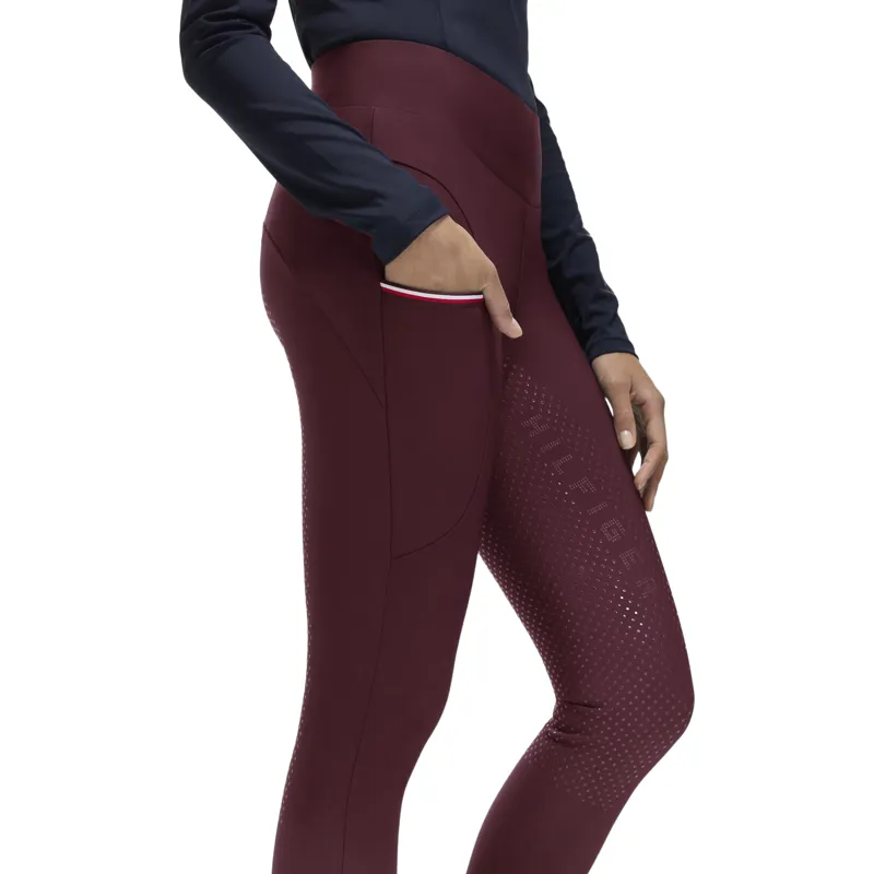 Tommy Hilfiger Elmira Womens Full Grip Riding Tights - Deep Burgundy Pre-Order-2
