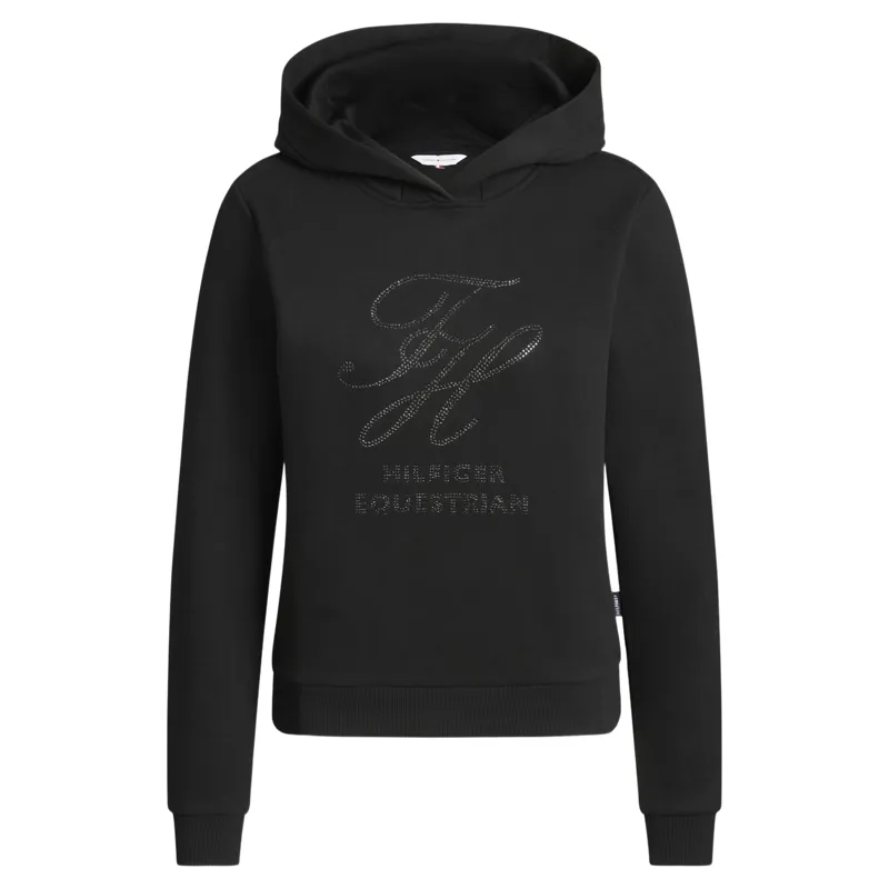 Tommy Hilfiger Estelle Womens Rhinestone Hoodie - Black-1