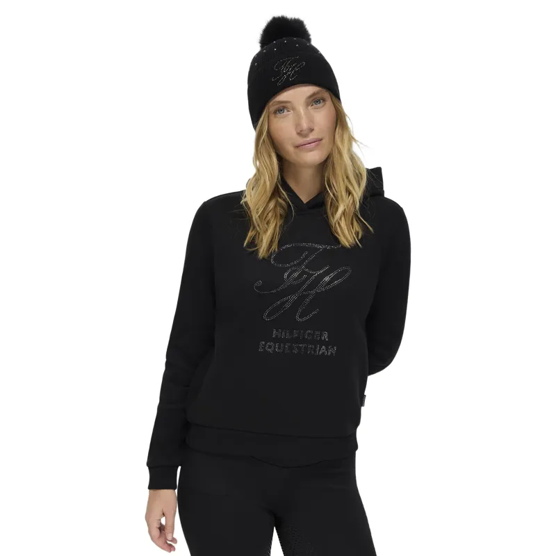 Tommy Hilfiger Estelle Womens Rhinestone Hoodie - Black