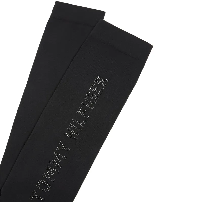 Tommy Hilfiger Fontana Rhinestone Riding Socks - Black-2