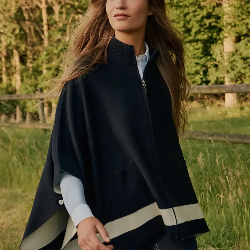 Tommy Hilfiger Greenwood Womens Knitted Cape - Desert Sky-2