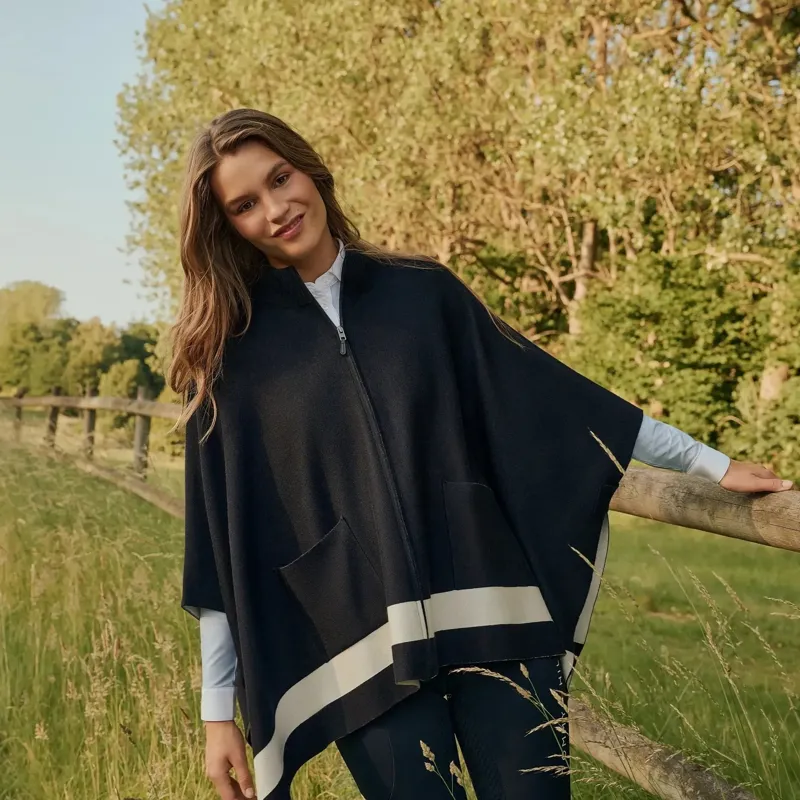 Tommy Hilfiger Greenwood Womens Knitted Cape - Desert Sky