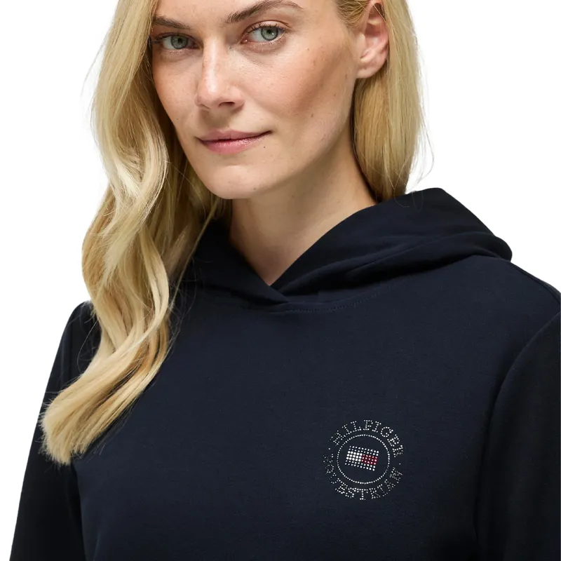 Tommy Hilfiger Hollywood Womens Rhinestone Hoodie - Desert Sky Pre-Order-3