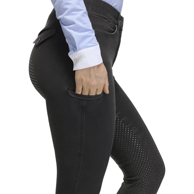Tommy Hilfiger Hope Womens Full Grip Denim Breeches - Black Pre-Order-5