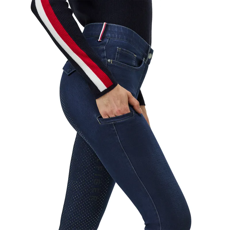 Tommy Hilfiger Hope Womens Denim Full Grip Breeches - Rinse-3