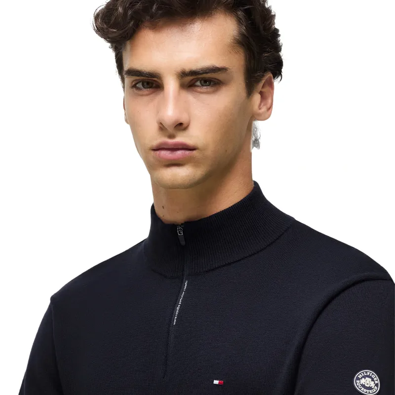 Tommy Hilfiger Irvine Mens 1/4 Zip Sweatshirt - Desert Sky Pre-Order-4