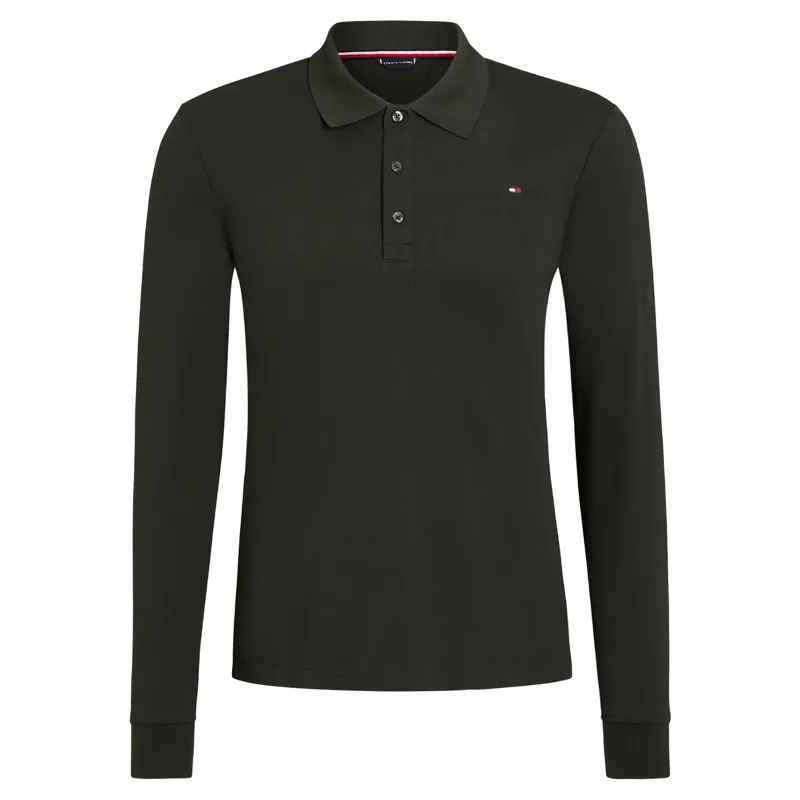 Tommy Hilfiger Erwin Mens Long Sleeve Polo Shirt - Pine -1
