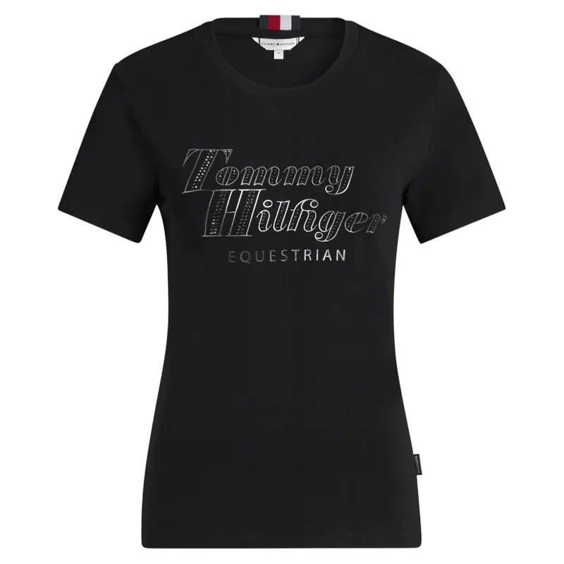 Tommy Hilfiger Malibu Rhinestone Womens T-Shirt - Black Pre-Order-2
