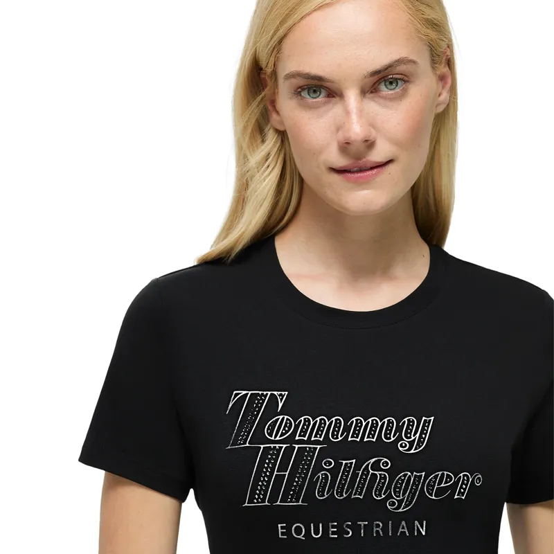 Tommy Hilfiger Malibu Rhinestone Womens T-Shirt - Black Pre-Order-4